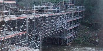 Pont de Moulin sur Cance échafaudage